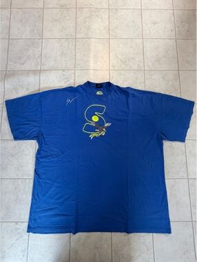 Shooters Blue Graphic T-Shirt Size 4XL Made in Vietnam
